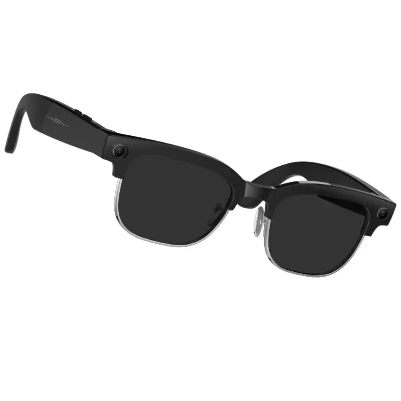 Al Photo Object Recognition Dual-Microphone Noise Reduction Slide Touch  Smart Translation Glasses